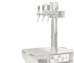 Trojkohútové čapovacie zariadenie na pivo